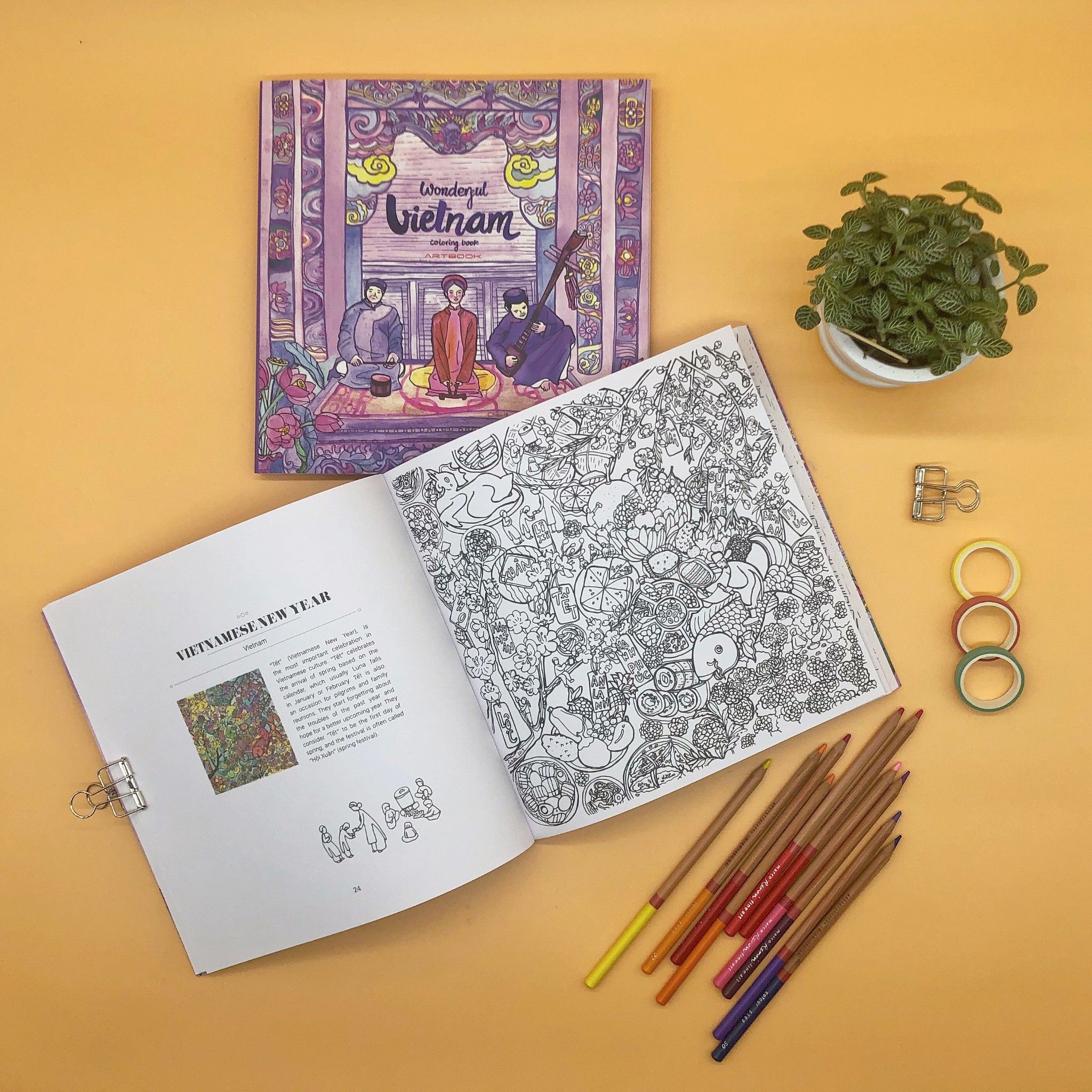  Wonderful Vietnam Coloring Book 