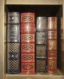  GENUINE LEATHER BOOKS WITH 22K GOLD ACCENTS 