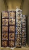  GENUINE LEATHER BOOKS WITH 22K GOLD ACCENTS 