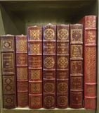  GENUINE LEATHER BOOKS WITH 22K GOLD ACCENTS 