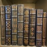  GENUINE LEATHER BOOKS WITH 22K GOLD ACCENTS 