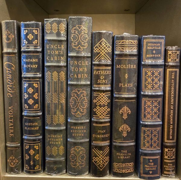 GENUINE LEATHER BOOKS WITH 22K GOLD ACCENTS