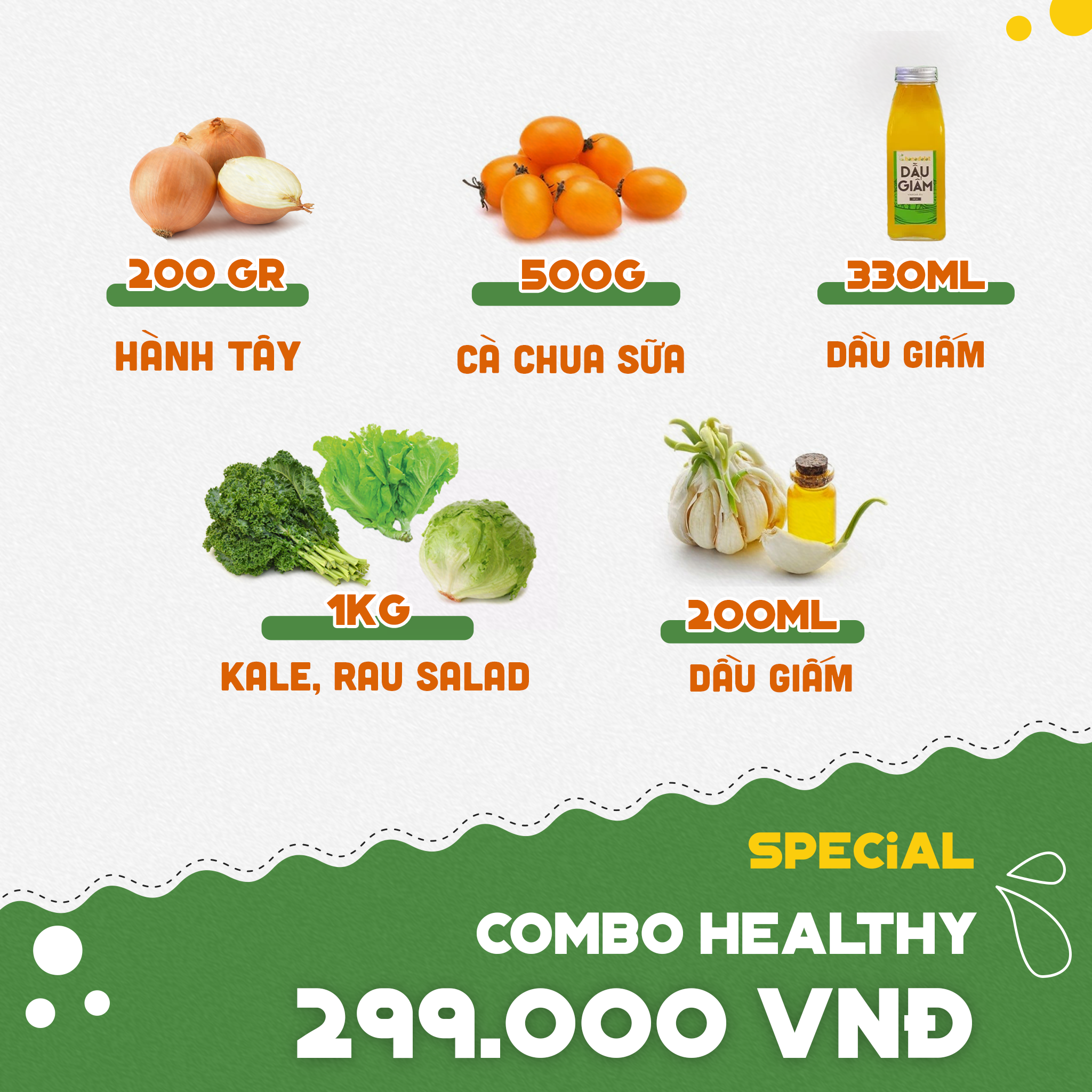  COMBO SALAD HEALTHY CHỈ 299K 