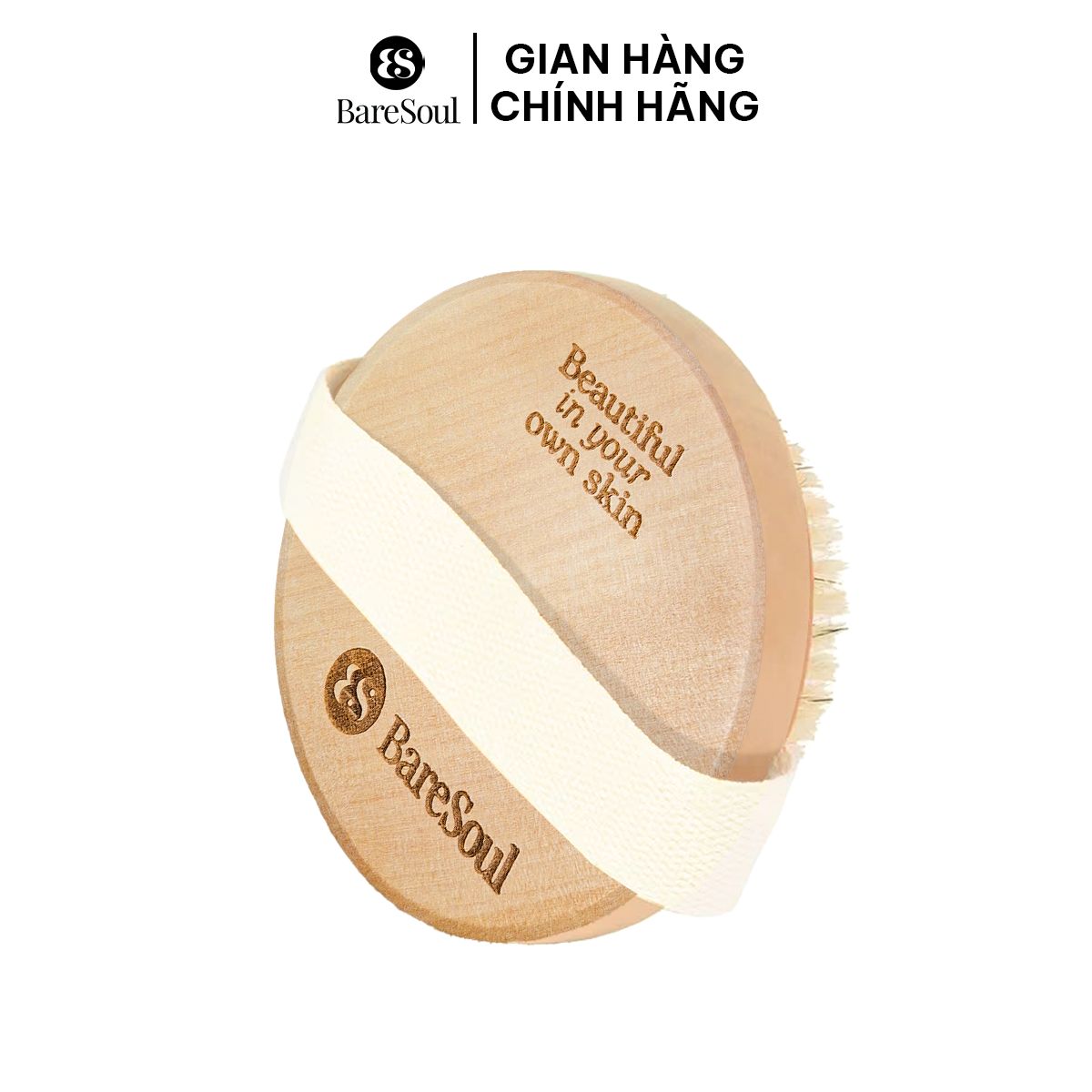  [QUÀ TẶNG KHÔNG BÁN] Bàn chải massage toàn thân tẩy tế bào chết, bàn chải tắm khô BareSoul Waterfall gỗ cao cấp 