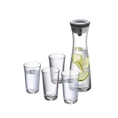 Bộ bình nước thủy tinh WMF Basic, gồm 1 bình thông minh và 4 cốc thủy tinh cao cấp