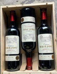 Rượu vang đỏ chát Château Bréjou Bordeaux 14,5%, Thùng gỗ 6 chai