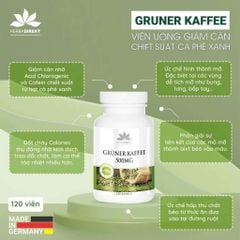 Viên uống giảm mỡ, đốt Calories - Herbadirekt Gruner Kaffee đến từ Đức