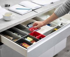 Bộ 10 khay chia ngăn kéo đựng đồ Joseph Joseph Duo đỏ xám 851676