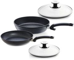 Set chảo chống dính Fissler Adamant 24 + 28cm kèm vung kính made in Germany