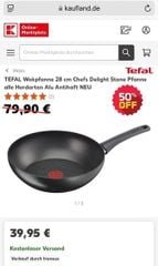 Chảo chống dính sâu lòng TEFAL Chef Titanium 28cm