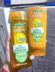 Gội xả Garnier Fructics Oil Repair 3 từ Bơ và tinh dầu dừa, oliu