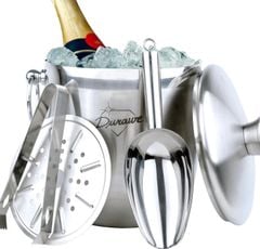 Xô đá ủ lạnh rượu Durawe 3L màu bạc nội địa Đức