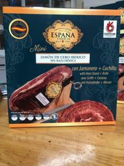 Đùi heo muối mini Jamon Iberico Espana Tây ban nha 1kg (đùi lợn đen)