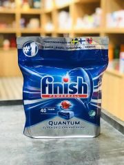 Cặp viên rửa bát Quantum và muối Finish