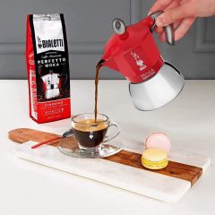 Ấm pha cà phê Bialetti Moka Express ITALY 4 cốc màu đỏ