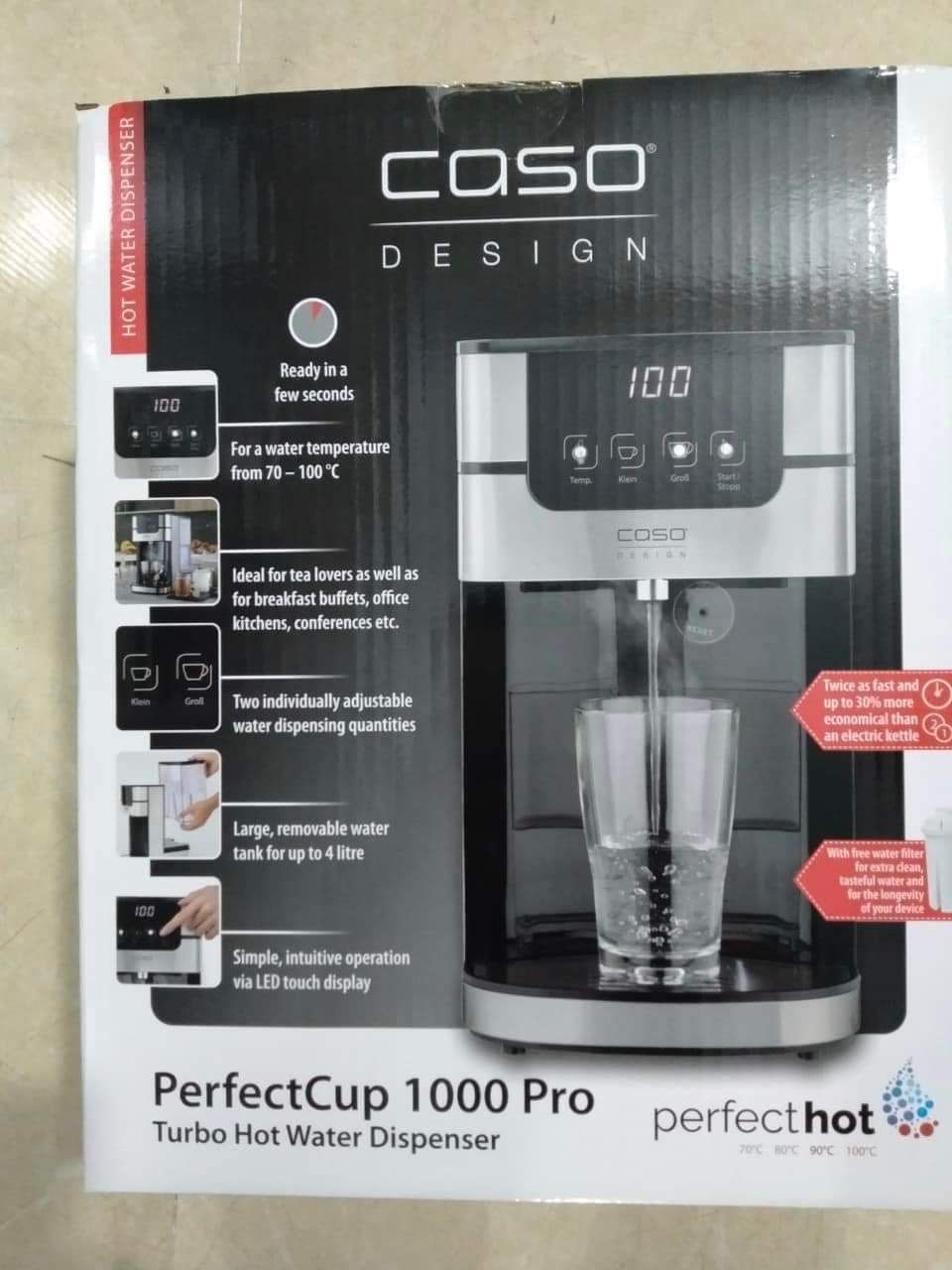 Bình Thuỷ Caso PerfectCup 1000 Pro NEW 4L Anh Thư Hàng Đức
