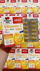 Vitamin C 1000 + D3 + Zink dạng viên của Doppelherz Đức