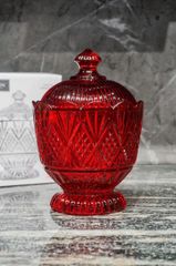 Hũ pha lê Dublin đỏ có nắp