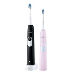 Set 2 Bàn Chải Điện Philips Sonicare HX6232/41 - Màu Đen + Hồng