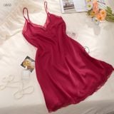  Váy lụa phối ren D685 