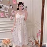  Váy lụa viền bèo D7392 