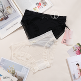  Quần lót trơn viền ren Q8791 