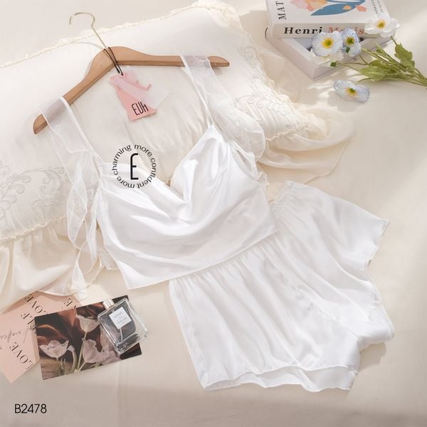  Bộ 2 dây lụa croptop B2478 