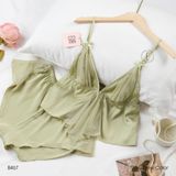  Bộ lụa 2 dây ngắn croptop B467 