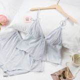  Bộ lụa 2 dây ngắn croptop B467 