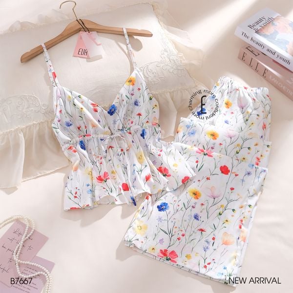  Bộ 2 dây dài lụa satin B7667 