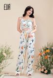  Bộ lụa 2 dây dài B9876 áo croptop dây rút 