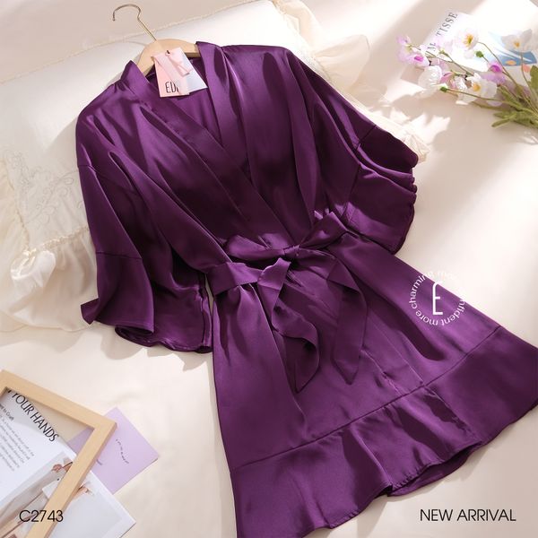  Choàng lụa Tím C2743 