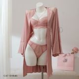  Choàng lụa phối ren C47 