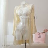  Choàng lụa phối ren C47 