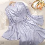  Choàng lụa phối ren C47 