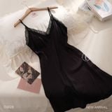  Váy lụa xẻ D1028 ( có lót tai thỏ) 