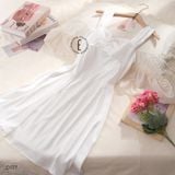  Váy lụa nơ voan D177 