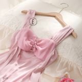  Váy lụa nơ voan D177 