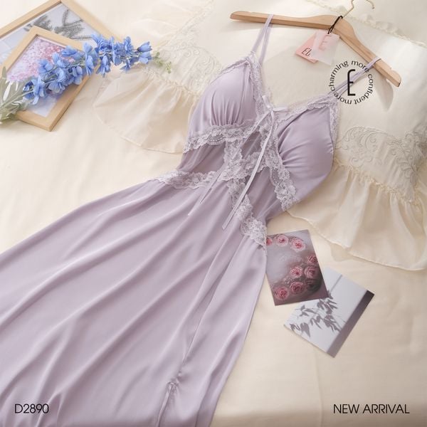  Váy lụa dài D2890 