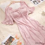  Váy lụa tiểu thư D316 có đệm ngực 