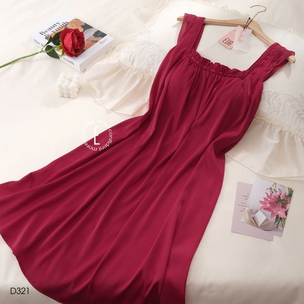  Váy lụa tiểu thư D321 ( lưới cánh tiên) 