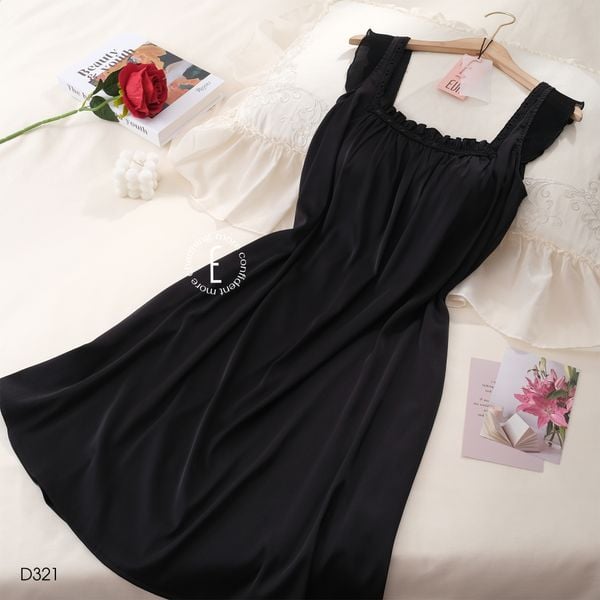  Váy lụa tiểu thư D321 ( lưới cánh tiên) 