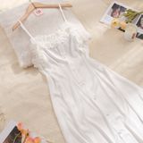  Váy lụa ( viền lưới hoa) D326 