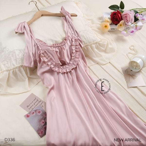  Váy lụa cột nơ D336 