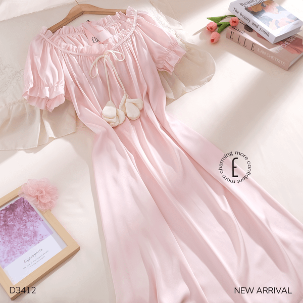  Váy lụa tiểu thư ( có tay) D3412 