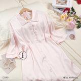  Váy Sơ mi lụa phối ren D349 