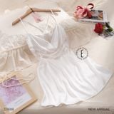  Váy lụa phối ren D3698 