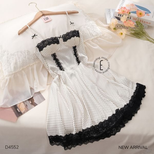  Váy lụa bi D4552 