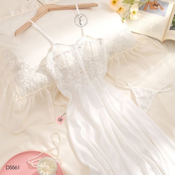  Váy lụa dài D5561 