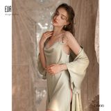  Váy lụa xẻ D566 